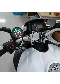 Đồng hồ báo giờ xe máy 3in1 CTR, báo nhiệt độ, vôn ắc quy mẫu mới loại tốt gắn các loại xe hàng cao cấp, phụ kiện xe máy
