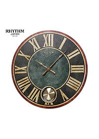 Đồng hồ treo tường RHYTHM WOODEN WALL CLOCKS  CMP543NR02 ( Kích thước 56.0 x 4.5cm), Vỏ màu Đen