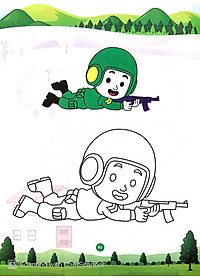 Bé Tô Màu Chú Bộ Đội