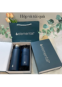 [Quà tặng cao cấp-Thương hiệu Mỹ] Set hộp quà tặng Sinh nhật, set Thanh Xuân, bình giữ nhiệt và ly giữ nhiệt Elemental cao cấp