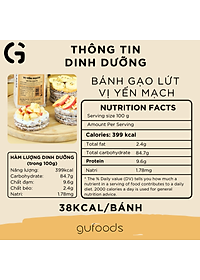 Bánh gạo lứt GUfoods (300g) - Không chiên dầu, Không đường, Từ gạo và ngũ cốc nguyên hạt, Lành mạnh, Phù hợp Eat clean, Ăn vặt healthy, Thực dưỡng, Tập gym, Thuần chay, Đa dạng hương vị