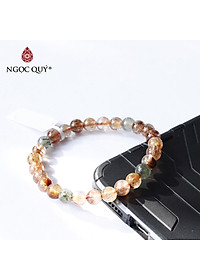 Vòng thạch anh tóc đa sắc size hạt 7mm - Ngọc Quý Gemstones