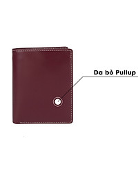 Ví da nam, bóp da nam Bụi Leather V110 - Da bò Pullup cao cấp - Bảo hành 12 tháng