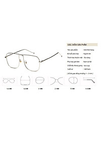 Kính Giả Cận, Gọng Kính Cận Nam Nữ Mắt Vuông To Gọng Bạc Đan Chéo Không Độ Hàn Quốc - BLUE LIGHT SHOP
