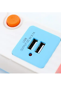 Ổ Cắm Điện Nối Dài COMET CES5303 2500W Dây 3M, 3 Ổ Cắm 3 Chấu, 2 Cổng Sạc USB