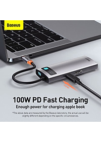 Hub Baseus Metal Gleam Series Multifunctional Type-C HUB Docking Station -Hàng Chính Hãng