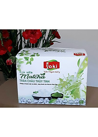 Yoki Trà sữa Matcha trân châu thủy tinh 400g (08 gói trà sữa Matcha 20g+ 08 gói trân châu thủy tinh 30g)