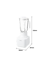 Máy xay sinh tố Panasonic MX-MG5351WRA (2 cối) 700W-1.5L - Cối thủy tinh chống xước - Hàng Chính Hãng