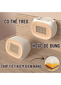 Máy Sưởi Gốm Mini Cho Nhân Viên Văn Phòng Làm Ấm Nơi làm việc phòng ngủ nhà tắm phòng học - Máy Êm Ấm Áp - Quạt Sưởi Ấm Mini Công Suất Max 400W Du Lịch Phượt Dã Ngoại Máy sưởi ấm cho phòng ngủ, quạt sưởi gốm nóng nhanh an toàn cho trẻ em - Hàng Nhập Khẩu