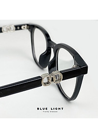 Gọng Kính Cận, Kính Giả Cận Nữ GM Jennie, Mắt Vuông Nhỏ, Chống Xánh Sáng Xanh, Đen, Xanh Rêu - BLUE LIGHT 