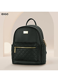 Balo da nữ đi chơi, ba lô công sở họa tiết chần trám ngăn trước IDIGO FBP2 - 4322