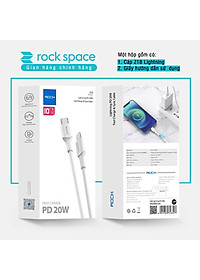 Dây cáp sạc nhanh Rockspace Z18 dành cho iphone, chuẩn PD 20W, ổn định, không nóng máy - Hàng chính hãng