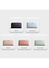 Ví Yuumy ( Thời trang nữ họa tiết caro - Ví da Seasand YV74 )