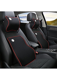 Bộ gối tựa đầu và tựa lưng xe hơi chất liệu cao su non cao cấp Lucky Bobi