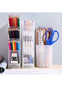 Hộp đựng bút Lalunavn 4 tầng khay kệ đựng bút đồ dùng học tập văn phòng phẩm dễ thương B141