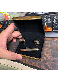 Kẹp Cavat nam cao cấp hộp gồm kẹp cà vạt và hai khuy áo măng set GiangPKC 2022