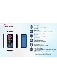 Điện thoại Masstel Izi S1 4G (LTE) Gọi HD Call - Hàng chính hãng