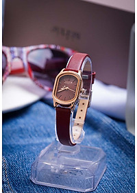 Đồng Hồ Nữ Julius Hàn Quốc JA-1112D Dây Da Màu Đỏ