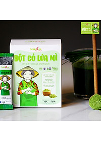 Bột cỏ lúa mì hữu cơ sấy lạnh Dalahouse - Hộp 20 gói 3gr tiện lợi - Hỗ trợ thải độc Gan và Máu, Ngăn ngừa và hỗ trợ tiểu đường, Hỗ trợ tiêu hóa, giảm táo bón