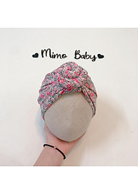 Mũ turban bé gái (4-8kg) - Chủ đề hoa nhí