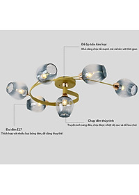 Đèn trần UVITO kiểu dáng sang trọng hiện đại - kèm bóng LED chuyên dụng