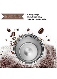 Cốc Giữ Nhiệt Coffeeholic Inox 304 Dung Tích 510ml Cao Cấp Kiểu Dáng Hàn Quốc Cầm Tay Sang Trọng- Hàng Chính Hãng