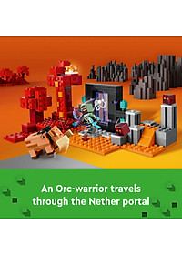 LEGO MINECRAFT 21255 Đồ chơi lắp ráp Cuộc phục kích cổng địa ngục Nether (352 chi tiết)