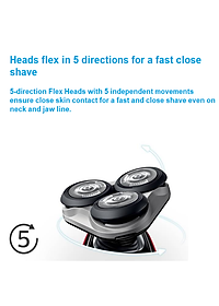 Máy cạo râu khô và ướt cao cấp Philips Norelco S5940/88 Serial 5000 có đầu tỉa để tỉa tóc mai và ria mép - HÀNG NHẬP KHẨU