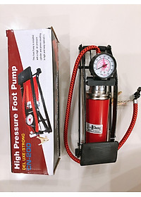 Dụng cụ bơm hơi bánh xe đạp chân đa năng mini dùng cho xe đạp, xe máy 