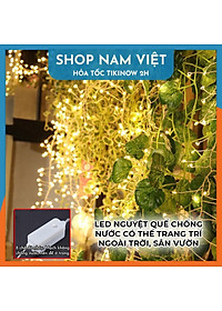 Dây Đèn Led Đom Đóm Nguyệt Quế Quấn Cây, Trang Trí Ngoài Trời, 8 Chế Độ Chớp