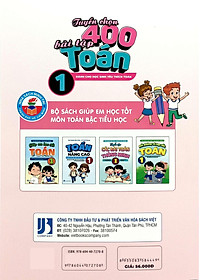 Sách - Tuyển Chọn 400 Bài Tập Toán 1 - Dành Cho Học Sinh Yêu Thích Toán