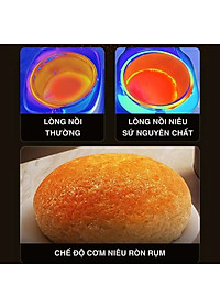 Nồi Cơm Điện Sứ Dưỡng Sinh Mishio MK365 lòng sứ nguyên chất 0.8L không chứa chất chống dính - Hàng chính hãng