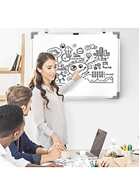 Bảng từ trắng treo tường viết bút lông Deli Nhiều kích cỡ - Dùng Cho Văn Phòng, Trường Học, Tập Vẽ, Ghi Chú Công Thức Nấu Ăn, Trang Trí Nhà Cửa
