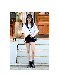 (Loại vải đẹp) Mũ Bucket ĐEN TRƠN- Nón tai bèo