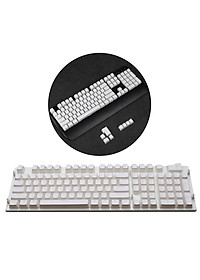 108 Keys Keycaps Double Shot PBT Pudding Keycap Set DIY for Cherry MX RGB Mechanical Keyboard, show more dazzling RGB lamp effect.