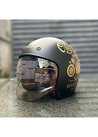 Mũ bảo hiểm Royal kính âm M139 tem V5 đen