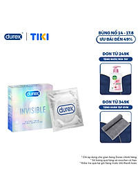 Bao cao su Durex Invisible Extra Thin Extra Sensitive 1 Hộp 3 Bao