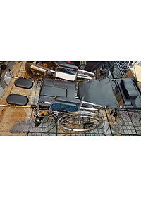 Xe lăn cao cấp đa năng Lucass X607 ngả nằm có bô, thắng và 2 bánh xe chống lật 