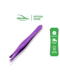 Nhíp Inox Đầu Xéo Vỉ Giấy Màu Tím KỀM NGHĨA N.401TI