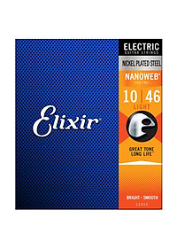 Elixir 12002, 12052 - Bộ Dây Đàn Guitar Điện - Chính Hãng (Electric Strings Phủ Lớp Nanoweb) - Kèm Móng Gảy DreamMaker