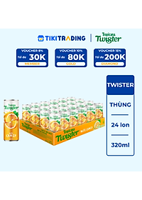 Thùng 24 Lon Nước Trái Cây Twister Cam (320ml/Lon)