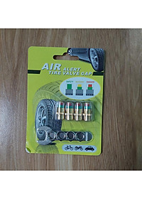 Nắp Van Lốp Ô Tô bằng Đồng kiểm tra cảnh báo Áp Suất Lốp có ốc hãm chống trộm