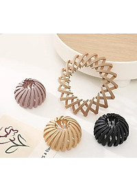 Kẹp búi tóc Hàn Quốc màu trơn nhám - cặp tóc tổ chim màu trơn nhám ( giao màu ngẫu nhiên như hình )