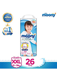 Tã quần cao cấp Moony XXL26 dành cho bé gái
