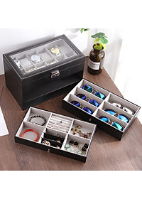 Hộp Đựng Đồng Hồ, Mắt Kính, Trang Sức 3 Tầng SAIKE SAIKE S333