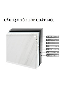 Bộ 10 Tấm Xốp Dán Tường 3D PVC Đá Trắng Ngọc Trai 60x30cm Keo Sẵn Dày 2,5mm Cao Cấp, Sang Trọng 
