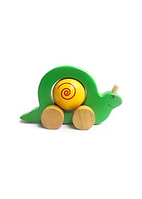 Đồ chơi gỗ Winwintoys 65252 | Ốc sên vui vẻ | Phát triển khả năng nhận biết màu sắc | Đạt chứng nhận CE và CR