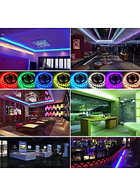 Dây Đèn LED Siêu Sáng 5050 RGB Chống Nước Quấn Cây Trang Trí Ngoài Trời