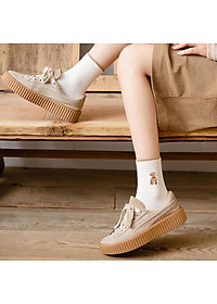 Tất Gấu Cổ Cao Nữ Họa Tiết Hình Gấu,{TP} Vớ Cổ Cao Nữ Hàn Quốc họa tiết