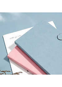 Sổ tay ghi chép có khóa da trơn PU mềm đẹp sang trọng tặng quà hội nghị - B111